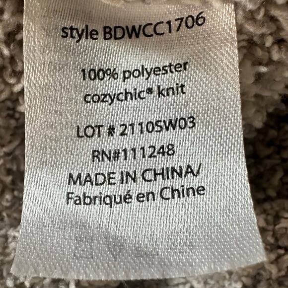 Barefoot Dreams CozyChic Windowpane Drape Cardigan Size Large - Picture 8 of 9